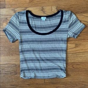 Garage Striped Crop T-Shirt